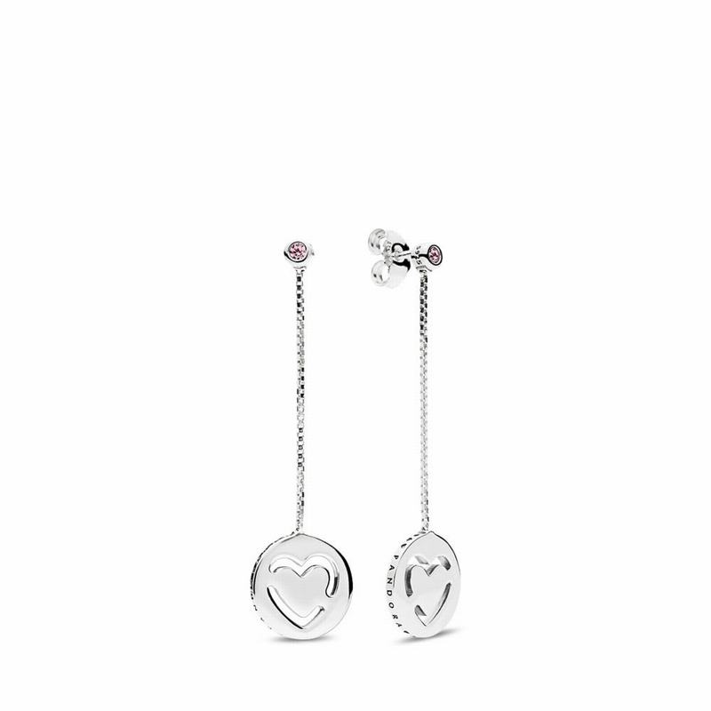 Pandora Australia Pure Love Dangle Earrings - Sterling Silver | UQEMKI652